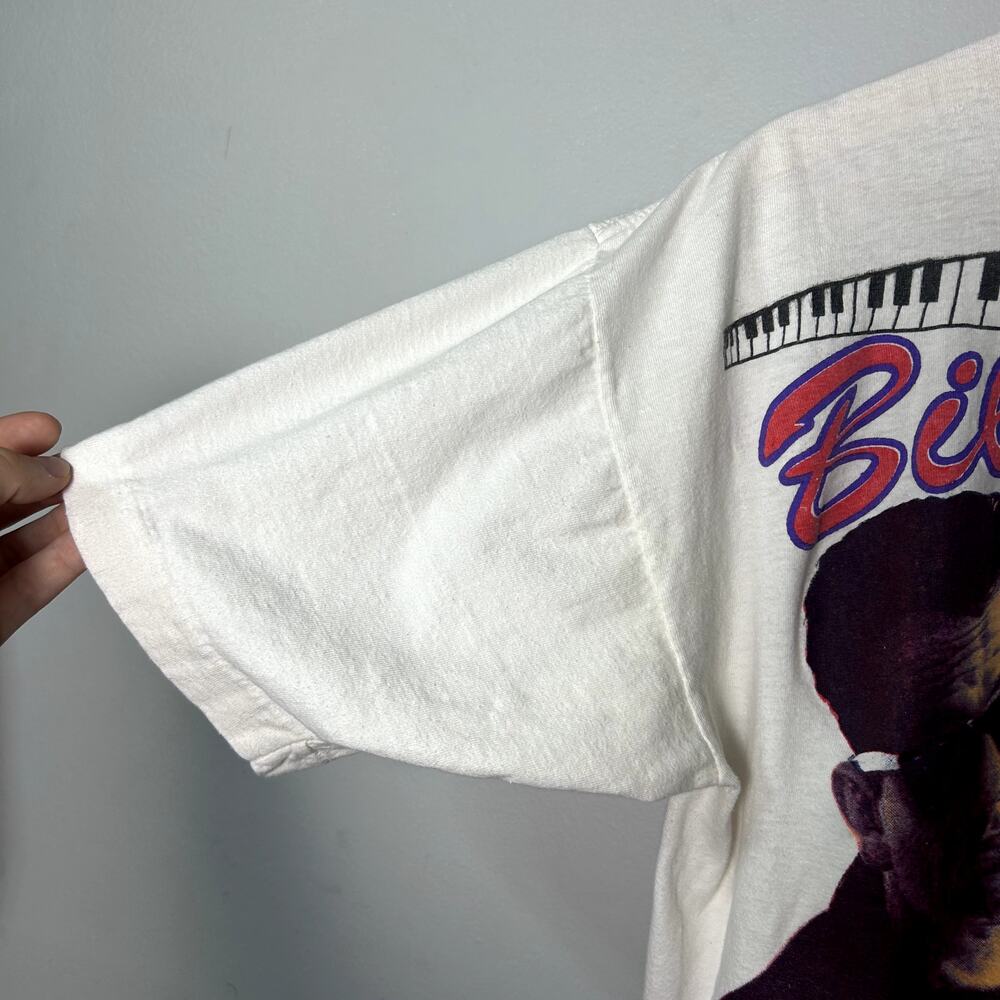Vintage Elton John Billy Joel T-Shirt Pianoman Face to Face 94 90's Thrashed XL - Picture 6 of 12